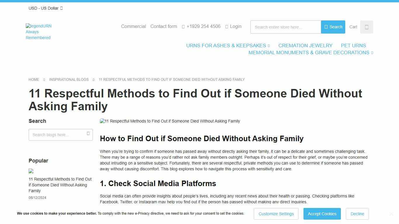 How to Find Out if Someone Died Without Asking Family? - Inspirational Blogs legendURN US
